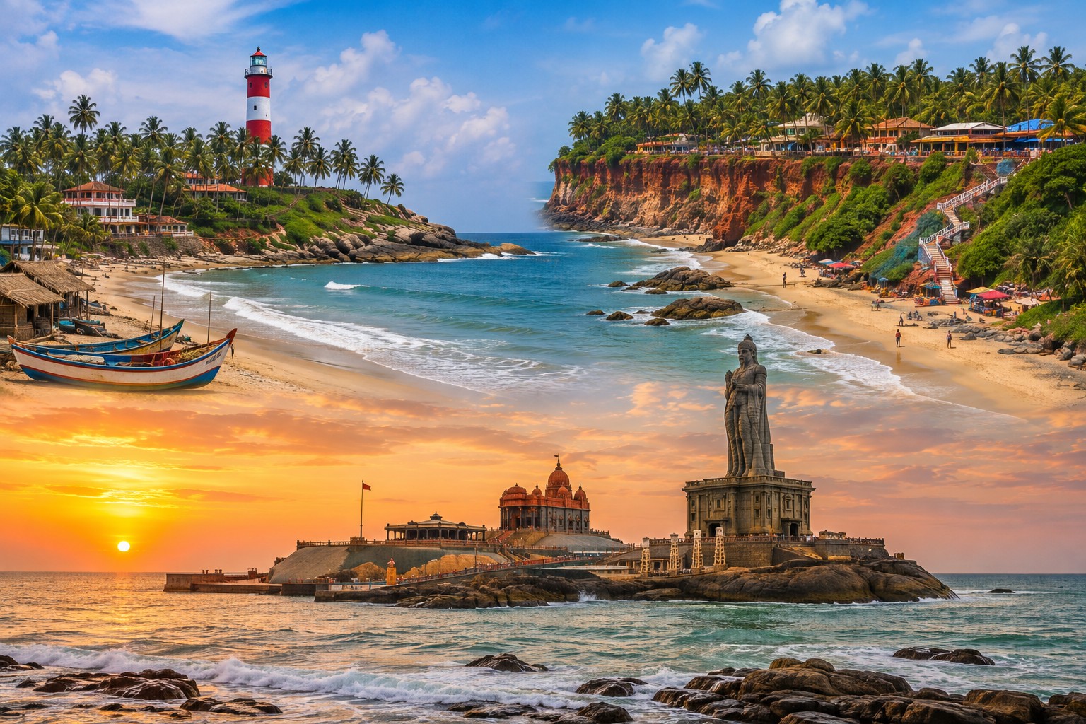 Kovalam – Varkala – Kanyakumari