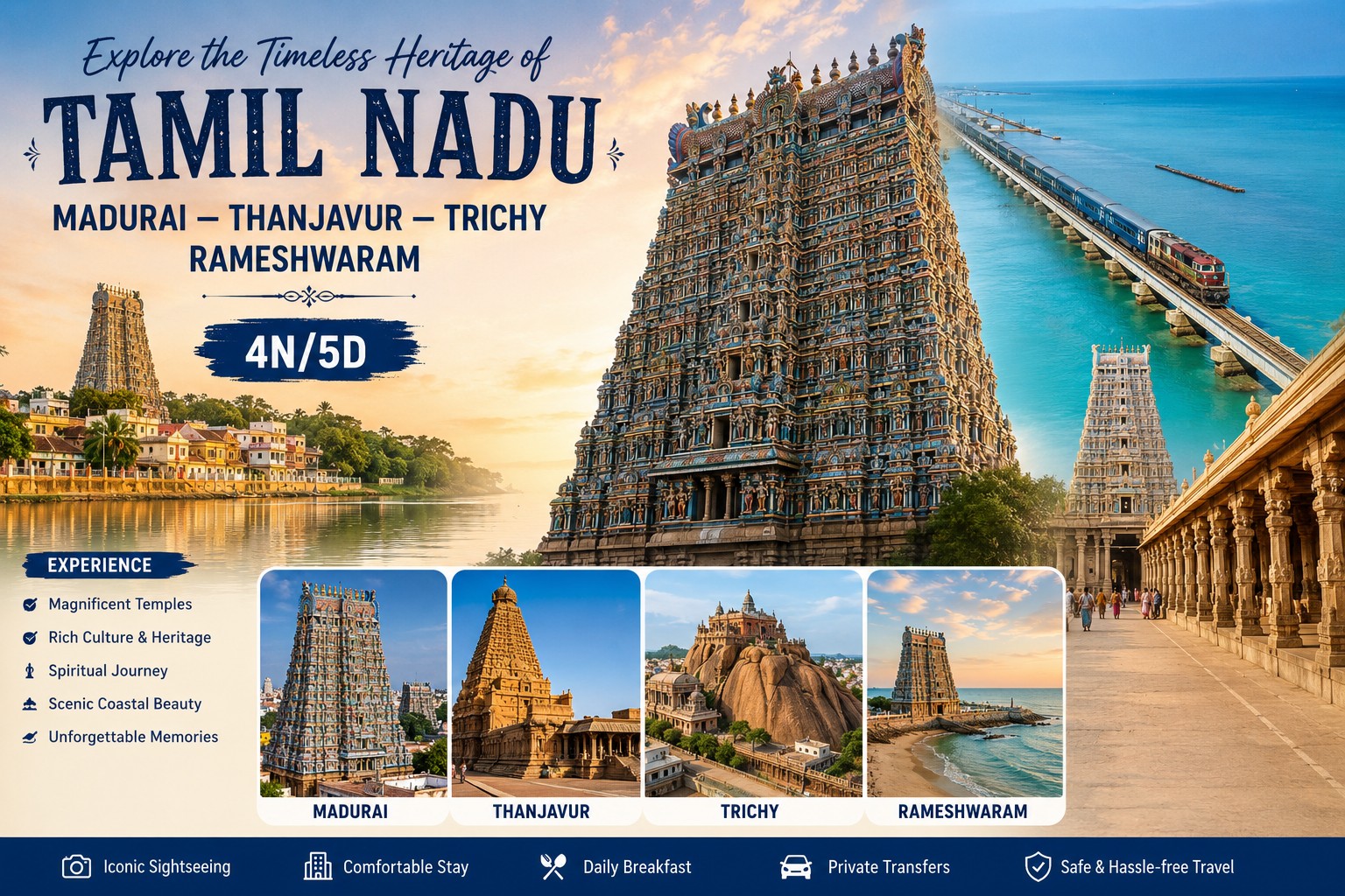 Madurai – Thanjavur – Trichy – Rameshwaram