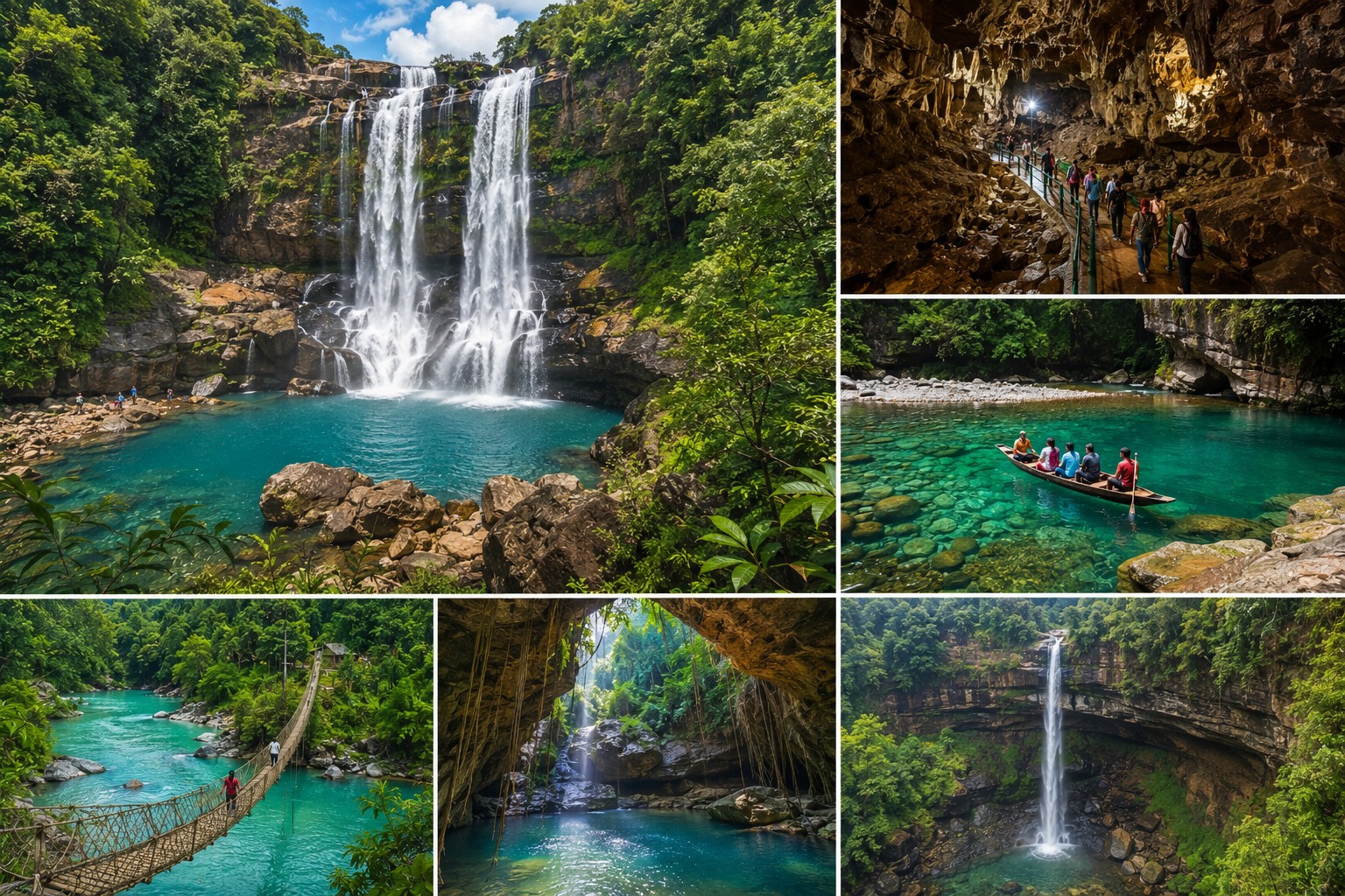 Meghalaya Waterfalls & Caves – Shillong – Cherrapunji – Mawsmai
