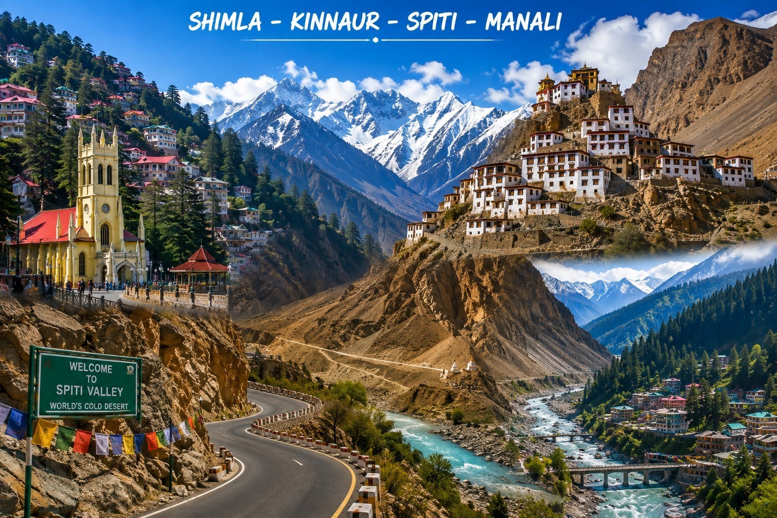 Shimla Kinnaur Spiti Manali Package