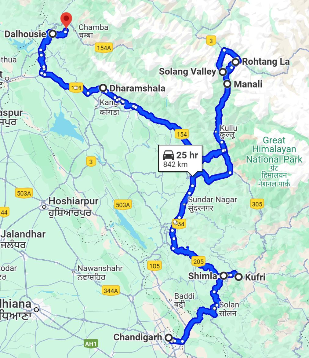 Shimla Manali Dalhousie Package